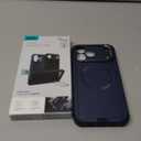 ESR for iPhone 17 Pro Max Phone Case with Stash Stand, 7X Military-Grade Drop Protection with Camera Control, Shock-Absorbing Rugged Cover, Compatible with MagSafe Accessories, Cyber Series, Blue