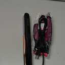 Annlary Hair Straightener 1 Inch Flat Iron and Curler 2 in 1 Titanium Ceramic Ionic Dual Voltage Straightener with Heat-Resistant Silicone, for Less Frizz, Shinier & Smoother (Black/Rose Gold)