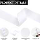 Grosgrain Ribbon, 1 inch X 50 Yards Christmas Ribbons for Gift Wrapping White Ribbon Roll Fabric Ribbons for Crafts DIY Sewing Bows Hair Accessories Floral Bouquets Wedding Party Decoration