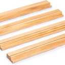 Yellow Mountain Imports 18-Inch Natural Pine Wooden Mahjong Racks with Pushers - Set of 4 (Racks with Pushers Only), 18.2 X 2.4 X 1 Inches