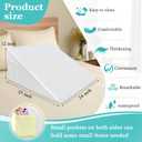 Wedge Pillow Case Cover 25x24x12 Bed Wedge Pillowcase Triangle Incline Wedge Pillow Covers for Sleeping Waterproof Pillow Cases Protector with Zipper & Pocket (Waterproof Cover Only)