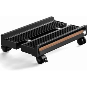 Adjustable Mobile CPU Stand,Ventilated PC stand for floor, Computer Tower Stand with Locking Caster Wheels Fits Most PC,Computer Mobile Cart Holder for Office,Gamers and Students