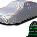 Waterproof Sport Small Car Cover,Snow Vehicle Cover,Car Covers for Automobiles All Weather Waterproof, Rain Snow Protector,for All Weather Inner Soft Sport Car Under 163" (Size 1: Coupe 1 (Under 164"), Gray(Max))