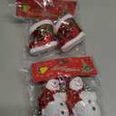 Leitee 24 Pcs Christmas Ornaments Set Christmas Tree Decorations Plastic Candy Cane Bell Hat Boots Gift Boxes Hanging Ornament Assortment Red Xmas Tree Ornament for Home Xmas Holiday Party Decor