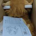 Baby Rocking Horse,Highlander Cattle Wooden Rocking Horse for Toddlers 1 Year Old Cute Cow Stuffed Plush Ride-on Toy Rocking Animal for Baby Boys and Girls Nursery/Child Christmas or Birthday Gift