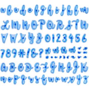 83 PCS Letter Number Stamps for Cookies, Alphabet Number Fondant Cake Mold, Fondant Molds for DIY Cookies, Biscuit, Sugar, Cake