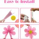 12Pcs Paper Flowers Party Decorations Rainbow Pastel Fan Flower Wall Hanging Photo Backdrop Decoration for Birthday Wedding Baby Showers Classroom Decor