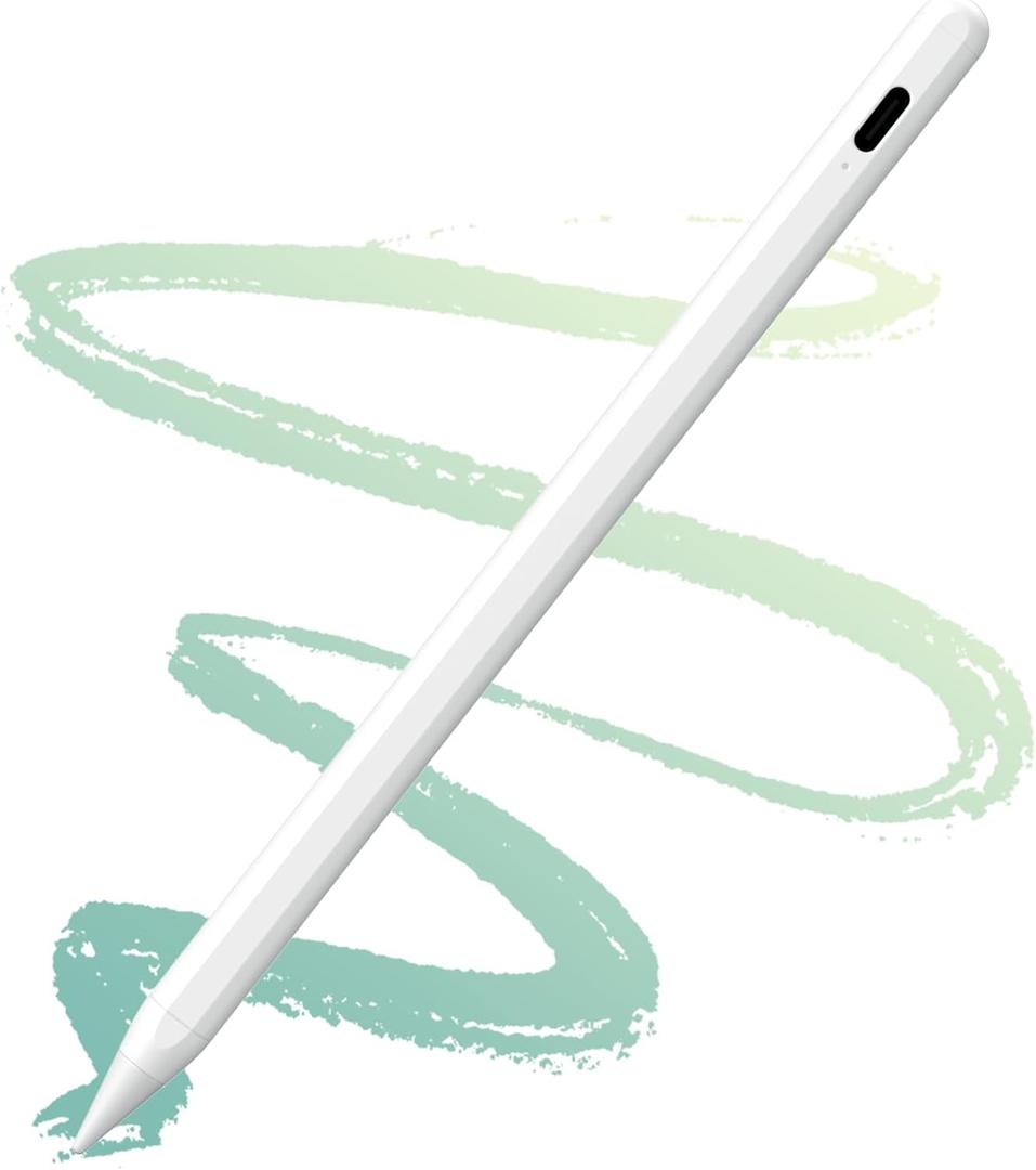 Stylus Pen for iPad, 10 Min Fast Charge Apple iPad 10th Generation Pencil Work for Apple iPad Pro 11/12.9", iPad 6-10, iPad Air 3-5/ Mini 5/6 (white)
