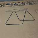 KAIHAOWIN Folding TV Tray - Clear Acrylic Foldable Tiny Desk for Home Office, Side Table, Small Computer Desk for Small Spaces - No Assembly Required - Gray