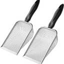 Soil Sifter for Gardening (2-Pack)  3.8mm and 5mm Mesh, Heavy-Duty Metal Sifter for Dirt, Rocks, Compost and Sand, Durable Garden Tool for Landscaping and Potting Soil