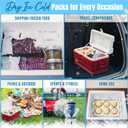 Shipping Cold Packs Dry Ice for Shipping Frozen Food, Flexible Cold Ice Pack Sheets for Coolers, Long Lasting Freezer Ice Packs 14'' X 13'' 144Cells