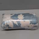 Luxury Printed Fleece Warm Blanket, Soft Lightweight Velvety Plush Throw for Couch and Bed, Cozy Comfy for All Seasons(Blue Floral Silhouette, 90×90 Inches)