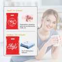 2Pack  [Limited-Time Deal] 80 Pack (50+30) Pink Thank You Gift Bags - 9x12 Inch 1.57 Mil Thick with Handles, Reusable Retail Packaging for Boutique, Store & Wholesale