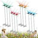 12PCS Dragonfly Clips Fake Dragon Fly Garden Stakes Hat Clips Fly Scare Devices Dragonfly Decor for Indoor Outdoor Garden Hat Clip Accessories (12)