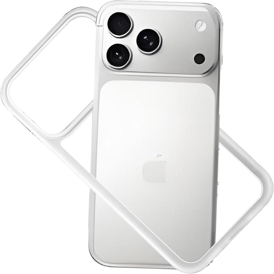 for iPhone 17 Pro Bumper Case Clear with Camera Cover, Compatible with MagSafe, Slim Fit No Back Design Soft TPU Bumper Frame Shockproof Excellent Heat Dissipation (Clear)