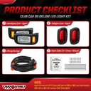 Golf Cart Headlight Taillight Kit, Club Car DS 12V LED Headlight Tail Light Kit, Club Car Headlight Taillight Kit for 1993-UP DS Gas and Electric, Golf Cart Street Legal light Kit with Wire Harness