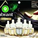 Air Wick Vibrant Plug In Scented Oil Refill, Infused with Essential Oils, Plug In Air Fresheners for Home, Sweet Vanilla & Shea Butter, 5 ct