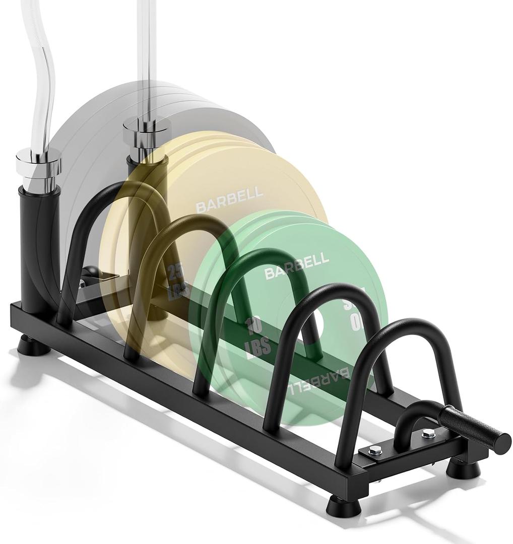 Horizontal Plate Rack Heavy-Duty Weight Plate Rack with Wheels