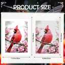 Cardinal Diamond Art Kits for Adults - 4 Pcs DIY Spring Summer Autumn Winter Full Drill Diamond Paintings for Beginners 5D Round Birds Gem Art Craft Home Wall Decor 9.84 x 13.7 Inches