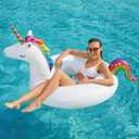 Inflatable Unicorn Flamingo Pool Floats - Jasonwell 2 Pack Pool Floaties Inflatables Rafts for Swimming Pool Tubes for Floating Lake Beach Floaty Swim Rings Pool Party Toys for Adults Kids, 42"