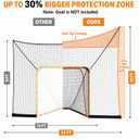 14x10FT Hockey Lacrosse Backstop Net with Extended Coverage