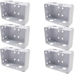 TIHOOD 6PCS 2.5 inch Blind Brackets Low Profile Box Mounting Bracket for Window Blinds