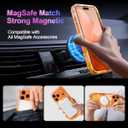Casetego for iPhone 17 Pro Case,Compatible with MagSafe,[Military Grade Drop Test] Full Body Protection Slim Shockproof Rugged Marble Women Girls Case for iPhone 17 Pro 6.3 inch,All Orange