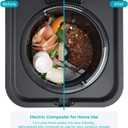 Home Zone Living Electric Composter for Kitchen, Helps Turn Food Waste Into Pre-Compost, Features Auto-Cleaning Cycle, Large Capacity 3 Liters Size