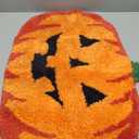 Halloween Pumpkin Bathroom Rugs, Non Slip Washable Absorbent Bath Mat, Autumn Funny Cute Microfiber Bathroom Rug for Shower Tub