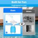 BACKYARD BLITZ Pool Basketball Hoop, 32in Portable Swimming Basketball Hoop for Pool, Stainless Steel Rust-Proof Basketball Goal Set Outdoor/Indoor