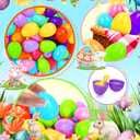 500Pcs Easter Eggs, 2.3" Fillable Colorful Bright Plastic Easter Eggs Empty for Easter Hunt, Filling Treats, Easter Basket Stuffers Fillers, Party Favors, Classroom Prize Supplies Decoration