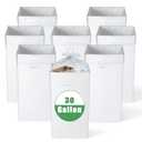 9 Pack Extra Large Disposable Trash Cans, 30 Gallon (30x14x14 in) Reusable Portable Garbage Cans with Handle & 10 Liners Included, Thick Recycled Cardboard Recycling Bins for Party Events Camping