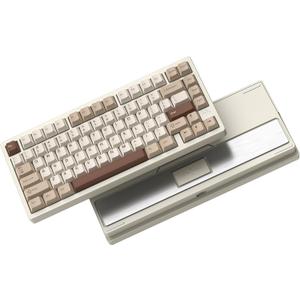 Womier RD75 Pro 75% Wireless Gaming Keyboard, Quick Release Aluminum Keyboard, QMK/VIA Tri-Mode Mechanical Key Board Custom Hot Swappable with RGB Creamy for Windows/Mac/PC-Milk White
