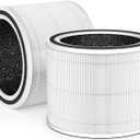 2-pack 12070 Air Filter Replacement, Compatible with Clorox Turbo Air Purifiers 11070, Medium Room True HEPA Air Filter Replacement12070