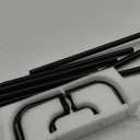 Black Double Curtain Rods, USFOOK Blackout Wrap Around Curtain Rods for Windows 32 to 58 Inch, 6/8 Inch Room Darkening Curtain Rod