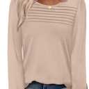 WIHOLL Long Sleeve Shirts for Women Crewneck Tops Tunic Fall Winter Sweatshirts 2025 Clothes (XL)