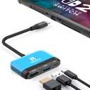RREAKA Switch Dock Replacement for Nintendo Switch 1&2, 4K@60Hz HDMI TV Adapter, Portable Travel Docking Station with USB 3.0 Port & 100W PD Charging