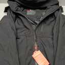 Heated Jacket for Women with Btter Pack, Winter Outdoor Soft Shell Electric Heating Coat with Detachable Hood (Large, Black)