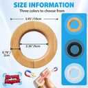 2PCS Wood Curtain Tiebacks Holdbacks,Wooden Magnetic Curtain Tiebacks 3.9 in Diameter,Boho and European Retro Curtain Clips,Strong Magnetic for Home,Office,Gifts,Multifunctional Pants Hanger