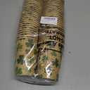 Jingmore 50 Pcs Kraft Paper St. Patrick's Day Shamrock Coffee Cups, 12oz Disposable Irish Green Clover Disposable Beverage Cups for St. Patricks Day, Irish Party, Holiday, Office