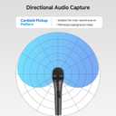 Cable Matters 2-Pack Cardioid Dynamic Vocal Microphones with 15 ft Cable, 6.35mm Wired Microphone for Singing/Singing Machine Karaoke Microphone