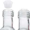 Kingrol 18 Pack 8.5 oz Square Glass Bottles with Leak Proof Screw Caps, Hot Sauce, Oil, Vinegar, Syrup, Salad Dressing