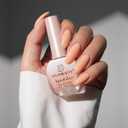 2 x AZUREBEAUTY Light Coral Orange Nail Polish, Burgundy Natural Quick Dry Nail Strengthening Glossy Finish for DIY Manicure & Nail Art, Salon Quality