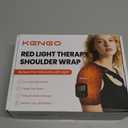 Keneo Red Light Therapy Shoulder Wrap with Heating Pad - 660nm & 850nm LED Technology, 5000 mAh Cordless Rechargeable Support for Muscle Comfort, 3 Vibration Levels & 3 Heat Settings