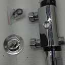 Bathroom Thermostatic Bath Shower Mixer Tap, Bottom 1/2 Outlet Wall Mounted Hot Cold Showering Faucet Temperature Control Valve for Bathroom, RV, Clawfoot Tub