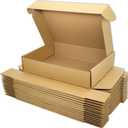 7x5x2 inches Small Shipping Boxes Set of 50 - Brown Mailer Corrugated Cardboard Boxes for Shipping Packaging Mailing Products