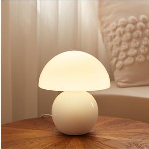 Mushroom Lamp Table Lamp for Bedroom,Desk Bedside Small Lamps for Living Room Night Stands,Mushroom Decor Cute Mini Modern Mid Century Lamps,Unique Aesthetic Home Living Room Decor(White)