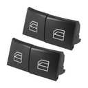 X AUTOHAUX 4pcs Driver Window Switch Button Covers Power Window Master Switch Repair Button Caps Lift Button for Mercedes Benz ml GL R Class W164 X164