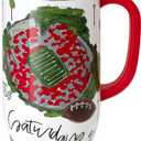 Swig Life 40oz Mega Mug, 40 oz Tumbler with Handle and Straw, Cup Holder Friendly, Dishwasher Safe, Extra Large Insulated Tumbler, Stainless Steel (Saturdays in Columbus)