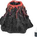 WishLotus Mini Volcano Aquarium Bubbler Decorations, Resin Fish Tank Decorations with Bubble Stone